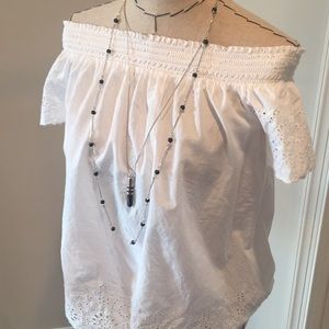 Old Navy cotton off the shoulder blouse